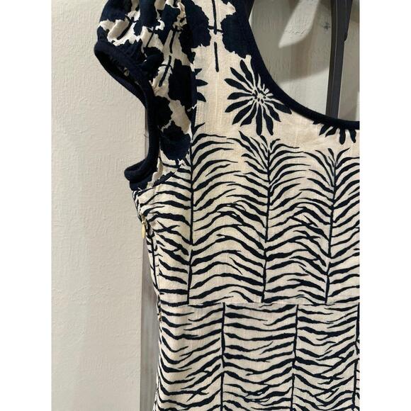 Free People Dress size 8 100% Cotton Lined Short Sleeves - Picture 7 of 8